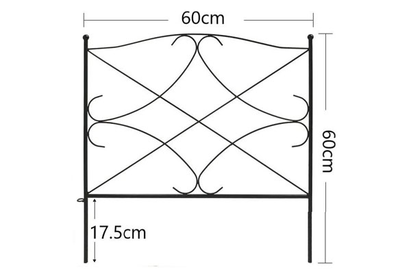 Utendørs Folding Wire Patio Gjerder Blomsterseng Dyr Hunder Barrier Border Edge Decor Picket