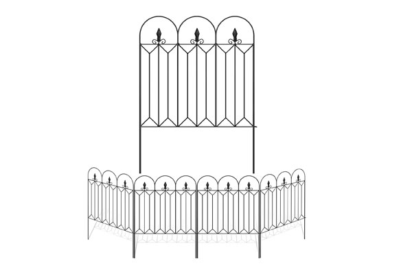 Rusttett vanntett metall foldegjerde Landskap trådkantsperre for hage/blomster/dyr